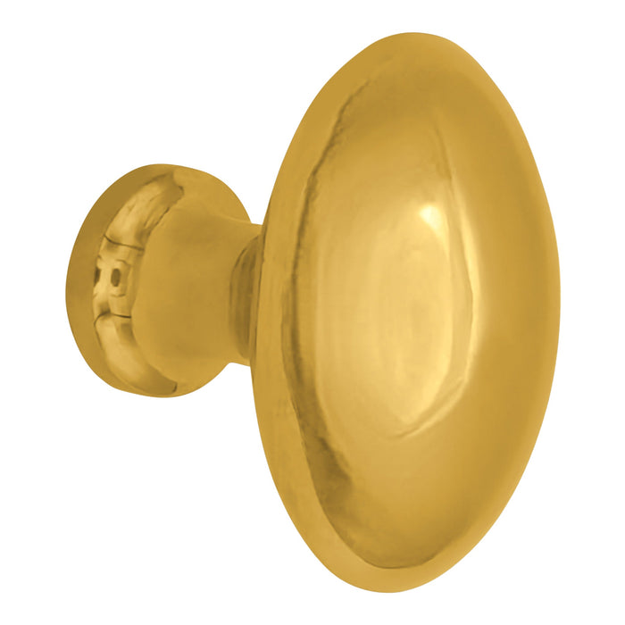 1 1/2 Inch Brass Egg Cabinet Knob (Several Finishes Available)