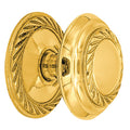 1 1/2 Inch Georgian Roped Cabinet Knob with Backplate (Several Finishes Available)