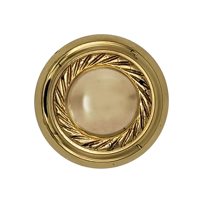 1 1/2 Inch Georgian Roped Cabinet Knob with Backplate (Several Finishes Available)