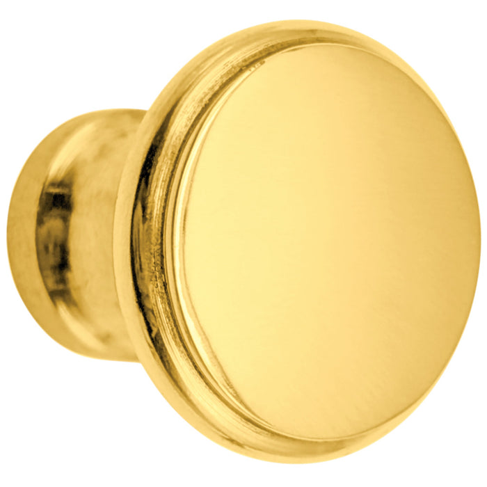 1 Inch Brass Flat Top Cabinet & Furniture Knob (Several Finishes Available)