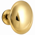 1 1/4 Inch Solid Brass Traditional Egg Shaped Cabinet & Furniture Knob (Several Finishes Available)