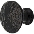 1 3/8 Inch Solid Iron Hammered Flat Cabinet & Furniture Knob