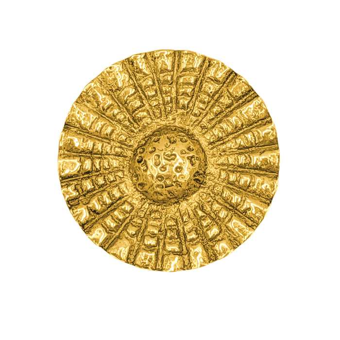 1 Inch Solid Brass Art Deco Style Round Cabinet and Furniture Knob (Several Finishes Available)