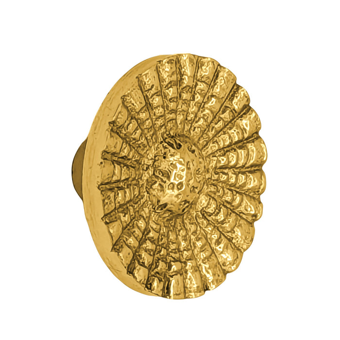 1 Inch Solid Brass Art Deco Style Round Cabinet and Furniture Knob (Several Finishes Available)