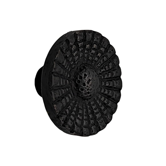 1 Inch Solid Brass Art Deco Style Round Cabinet and Furniture Knob