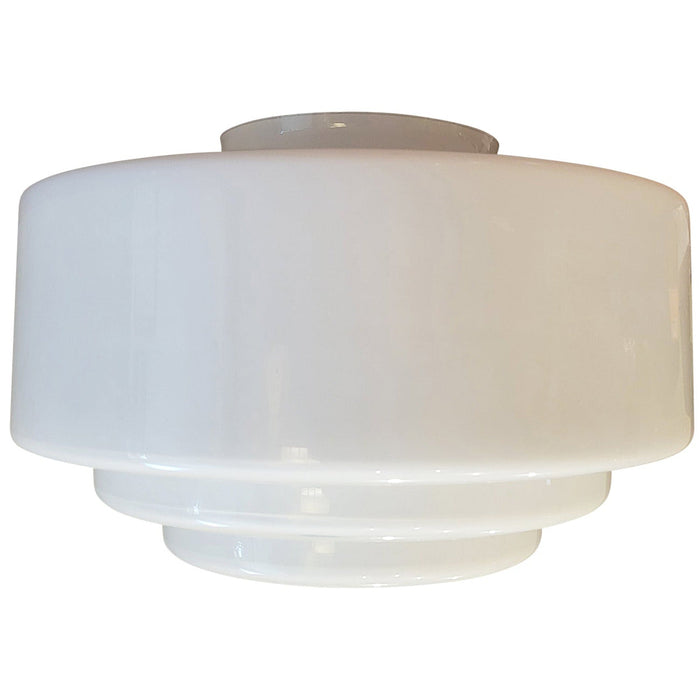 10 Inch Mid-Century Modern Milk Glass Light Shade (4 1/4 Inch Fitter)