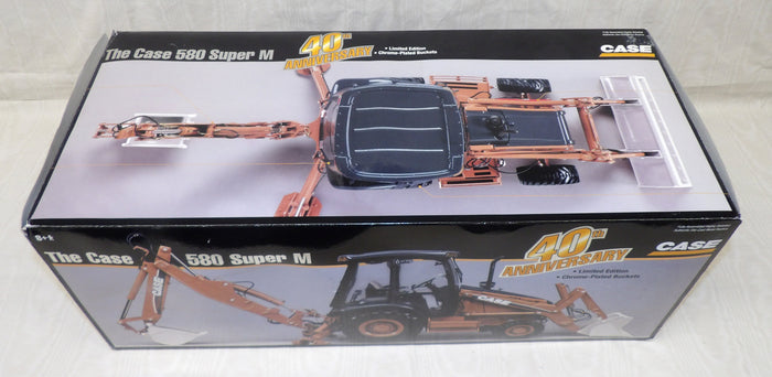 #14511A 1/16 Case 580 Super M Backhoe Loader 40th Anniversary with Chrome Buckets - Pre Owned
