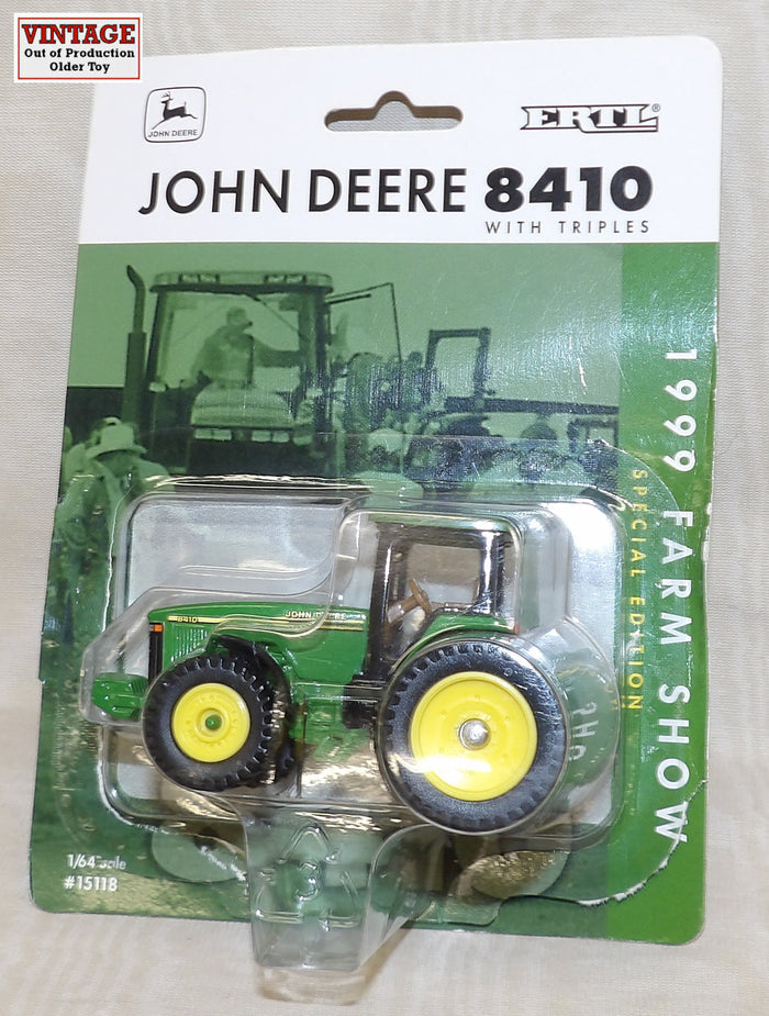 #15118 1/64 John Deere 8410 Tractor with Triples, 1999 Farm Show Edition - Open Package, AS IS