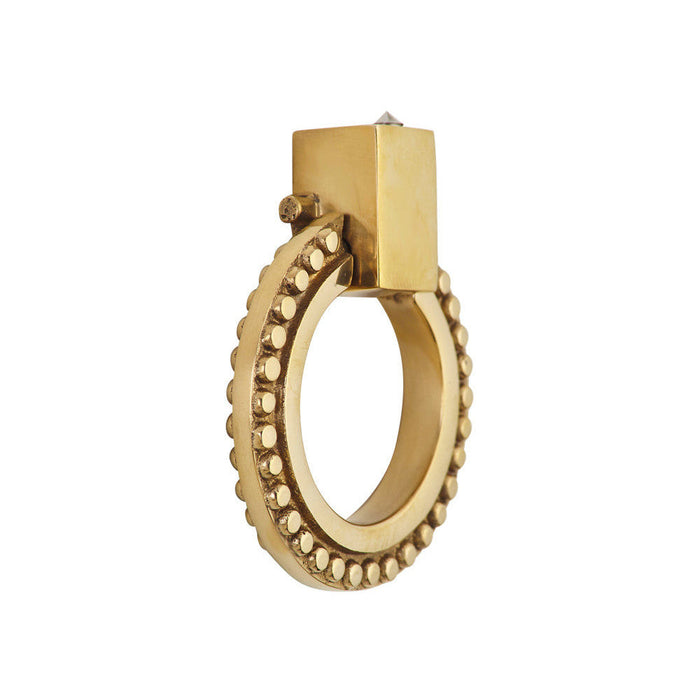 2 Inch Solid Brass Beaded Drawer Ring Pull (Several Finishes Available)