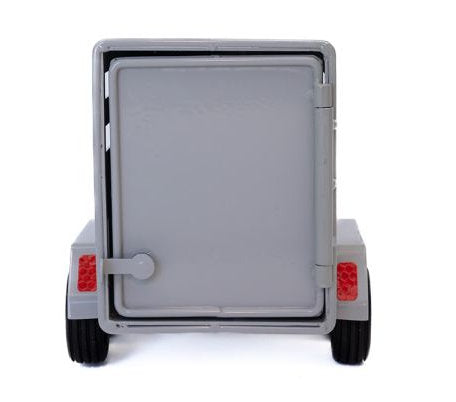 #200847 1/16 Gray Bumper Pull 2-Horse Trailer