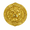 3 1/2 Inch Solid Brass Ribbon & Reed Lion Curtain Tie Back (Several Finishes Available)