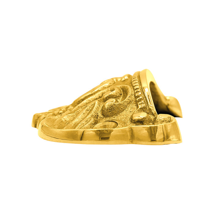 3 5/8 Inch (2 3/4 Inch C-C) Solid Brass Lyre Cup Pull (Several Finishes Available)
