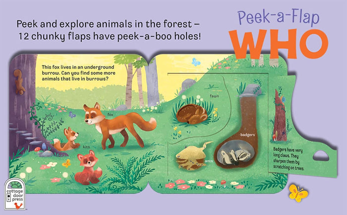 #390561 Peek-a-Flap Who Board Book