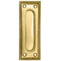 Georgian Rope Rectangular Pocket Door Pull (Several Finishes Available)