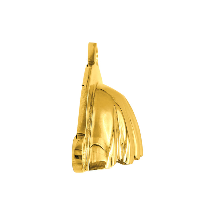 4 Inch Overall (3 1/2 Inch C-C) Solid Brass Scalloped Style Cup Pull (Several Finishes Available)