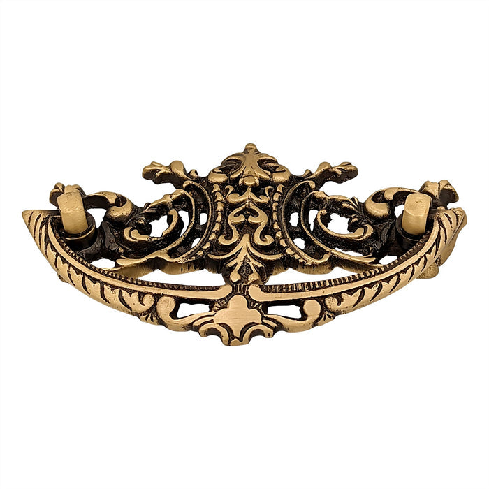 4 Inch Solid Brass Ornate Baroque / Rococo Bail Pull