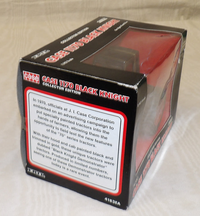 #4183EA 1/43 Case 1170 Agri King Black Knight Tractor with Duals, Collector Edition