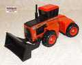 #4199A 1/64 Big Bud 525/84 4WD Tractor with Blade & Single Wheels, Industrial Orange - No Box, AS IS