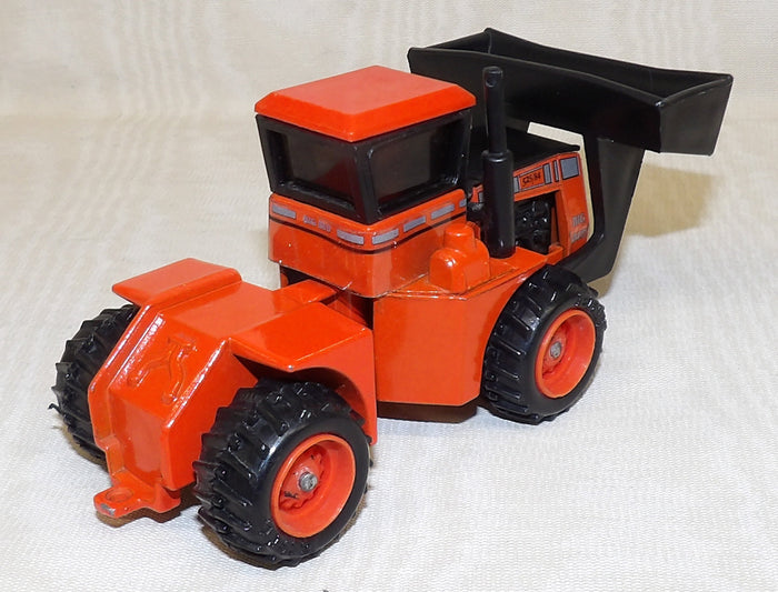 #4199A 1/64 Big Bud 525/84 4WD Tractor with Blade & Single Wheels, Industrial Orange - No Box, AS IS