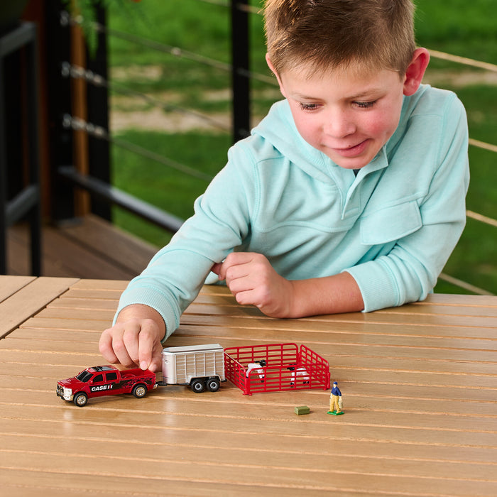 #47702 1/64 Case-IH 10-pc Farm Set with Pickup & Accessories