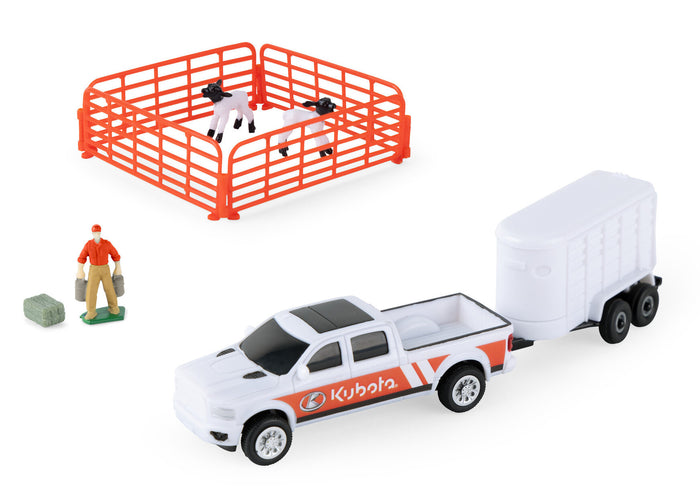 #47738 1/64 Kubota 10-pc Farm Set with Pickup