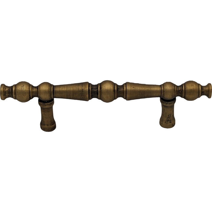 5 Inch Overall (3 Inch c-c) Solid Brass Victorian Pull