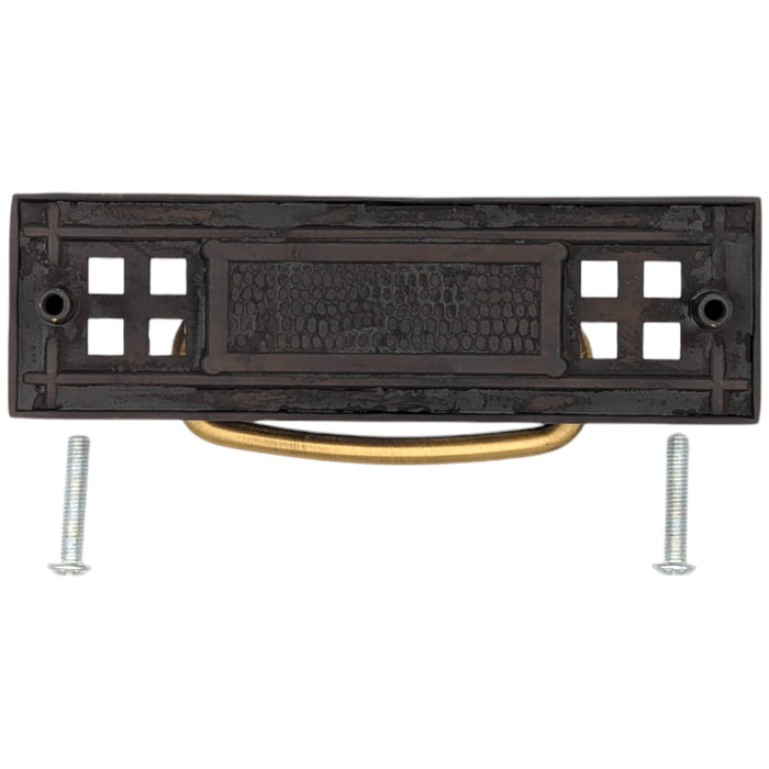 5 Inch Overall (4 1/4 c-c) Solid Brass Craftsman Bail Pull (Several FInishes Available)