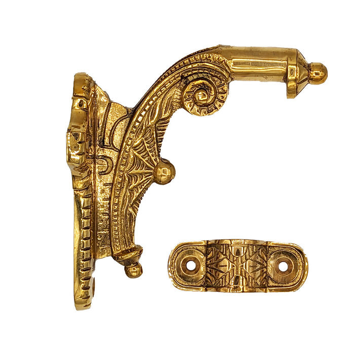5 Inch Solid Brass Victorian Stair Rail Bracket