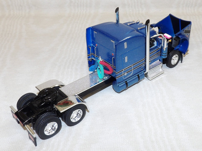 #621721 1/64 Bright Blue & Black Peterbilt Model 589 with 72" Mid-Roof Sleeper - No Box