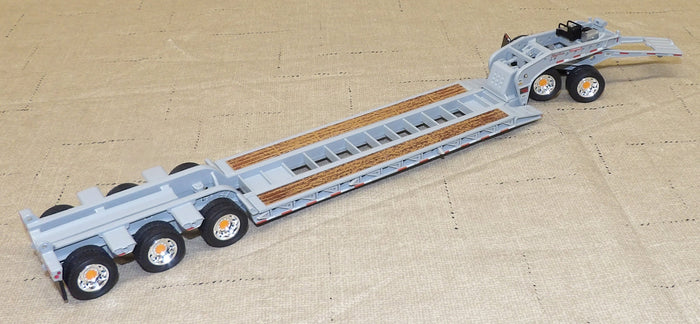 #622862 1/64 Gray Fontaine Magnitude Tri-Axle Lowboy Trailer with Jeep - No Box