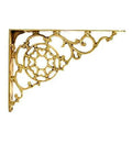 7 1/2 Inch Solid Brass Star Shape Shelf Bracket (Several Finishes Available)