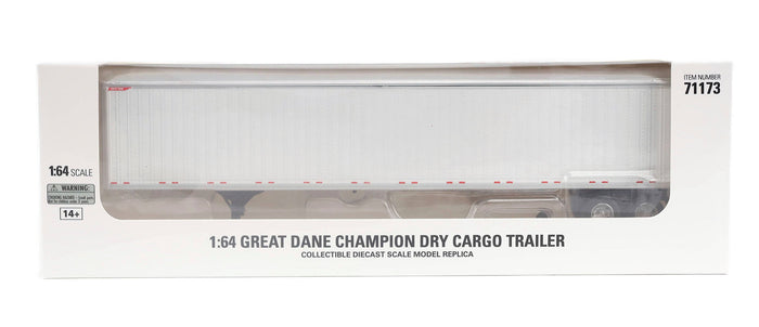 #71173 1/64 White Great Dane Champion 53' Dry Cargo Trailer