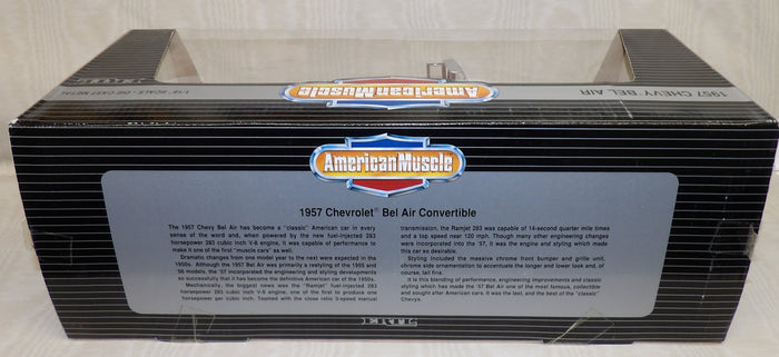 #7388 1/18 1957 Chevy Bel Air Convertible - Onyx Black