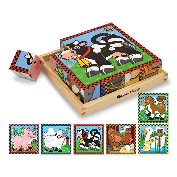 #775 Wooden Farm Cube Puzzle