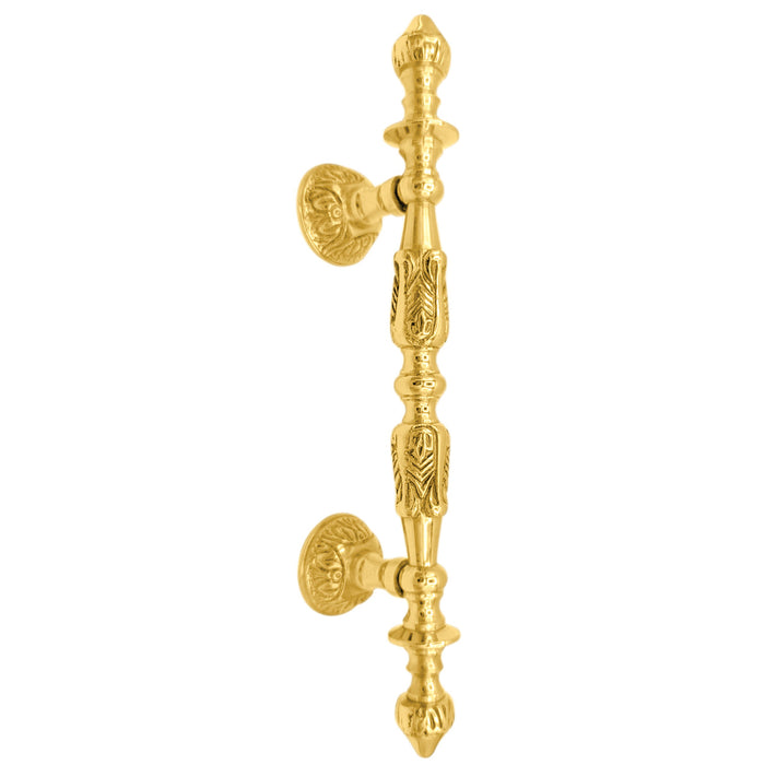 8 Inch (4 1/2 Inch C-C) Solid Brass French Empire Door Pull (Several Finishes Available)