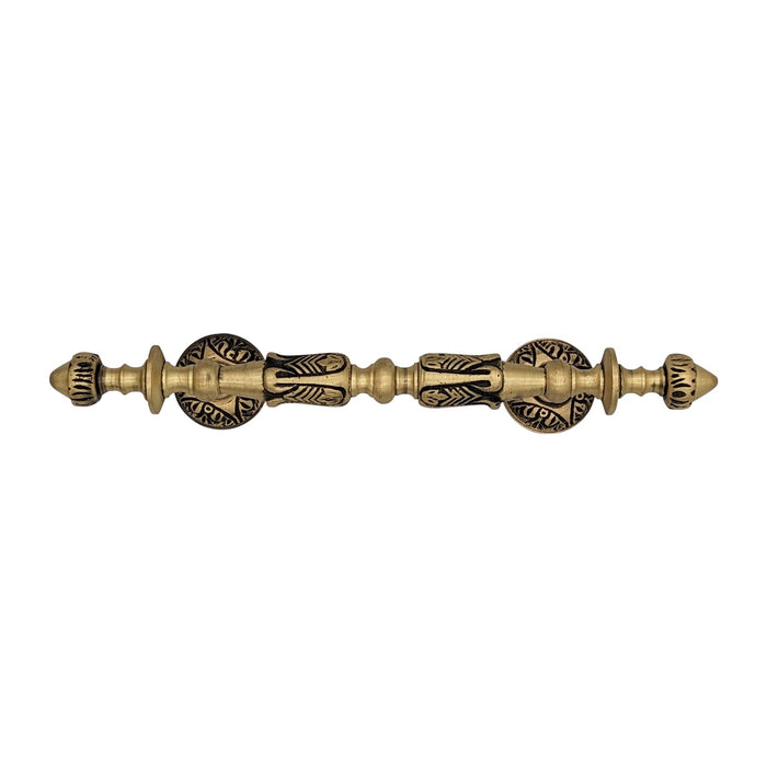 8 Inch (4 1/2 Inch C-C) Solid Brass French Empire Door Pull