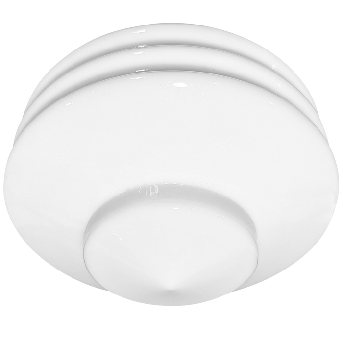 8 Inch Mid-Century Modern Milk Glass Light Shade (4 Inch Fitter)
