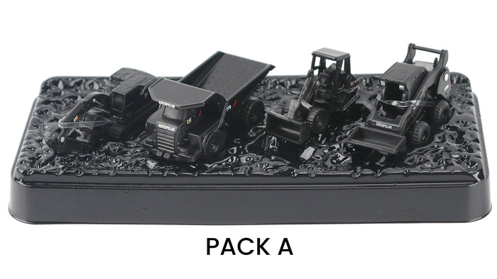 #85996B-A Cat Micro Constructors 4-pc Black Edition Set A