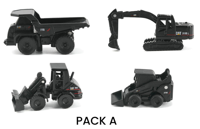 #85996B-A Cat Micro Constructors 4-pc Black Edition Set A