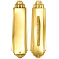 9 Inch Tall Art Deco Style Brass Push And Pull Plate (Several Finishes Available)