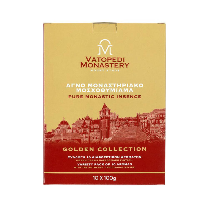 Authentic Orthodox Incense from Mount Athos – Golden Collection (10 Scents Set - 10x100g)