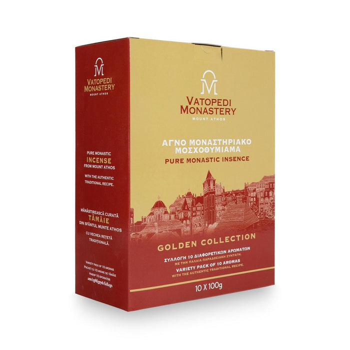 Authentic Orthodox Incense from Mount Athos – Golden Collection (10 Scents Set - 10x100g)