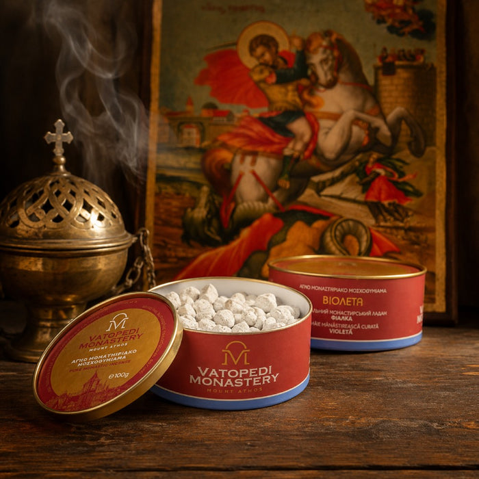 Authentic Orthodox Incense from Mount Athos – Violet (100g)