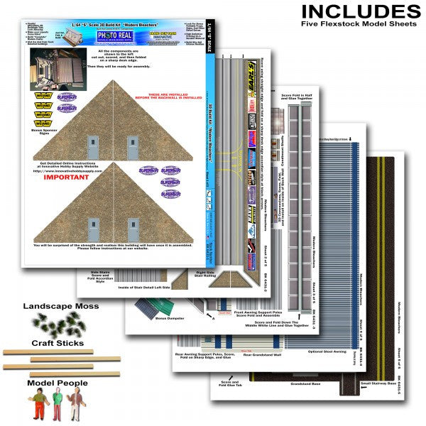 #BK6431 1/64 Modern Bleachers Building Kit