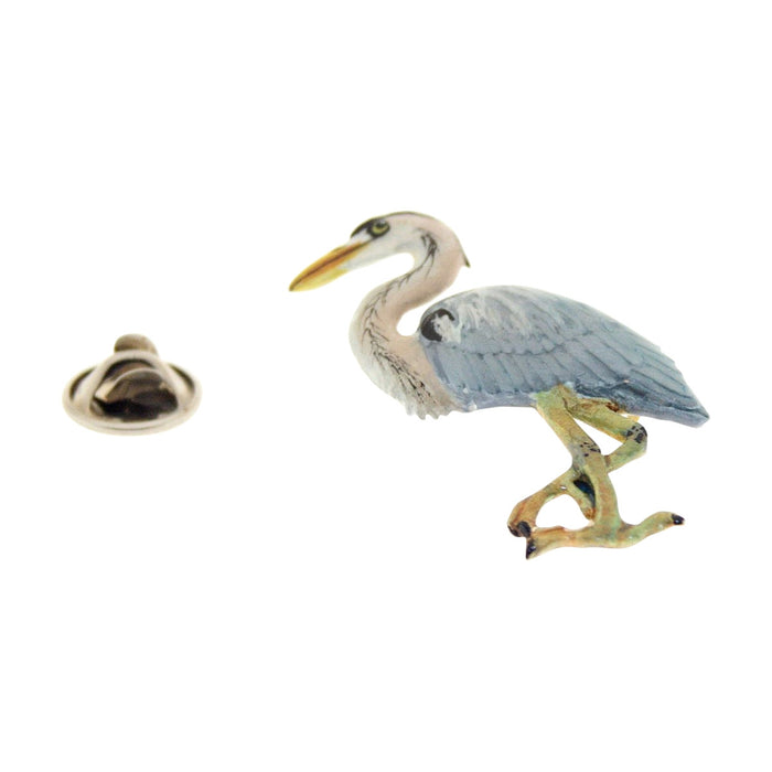Blue Heron Pin ~ Hand Painted ~ Lapel Pin ~ Sarah's Treats & Treasures