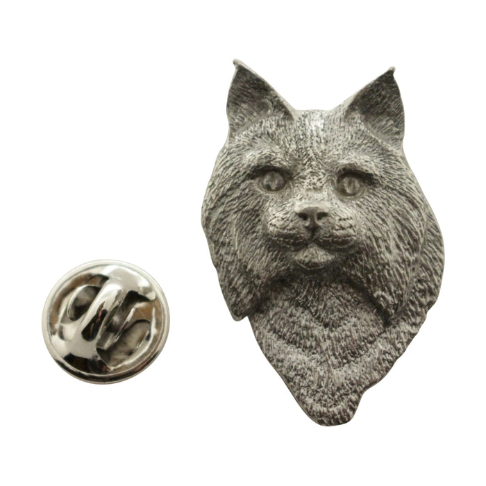 Bobcat Head Pin ~ Antiqued Pewter ~ Lapel Pin ~ Sarah's Treats & Treasures