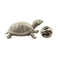 Box Turtle Pin ~ Antiqued Pewter ~ Lapel Pin ~ Sarah's Treats & Treasures
