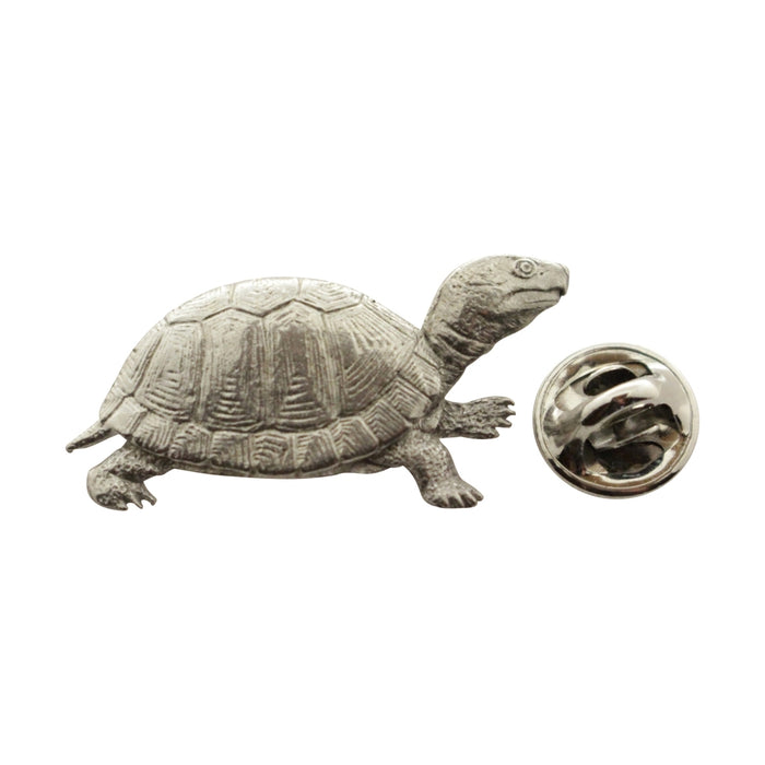 Box Turtle Pin ~ Antiqued Pewter ~ Lapel Pin ~ Sarah's Treats & Treasures