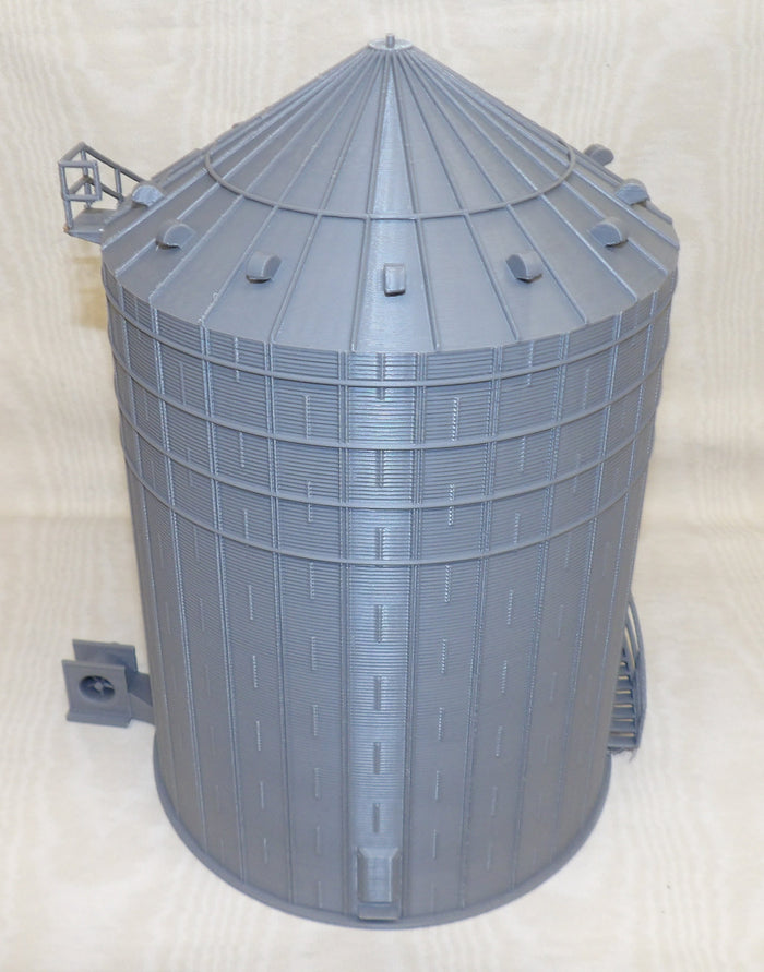 #CB1301 1/64 Large Grain Bin with Steps & Fan, 3-D Printed