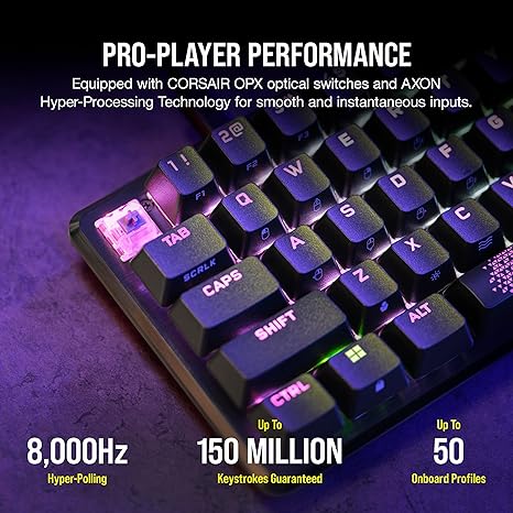 Corsair K65 PRO RGB Mini Optical Gaming Keyboard - Black - PakByte Computers